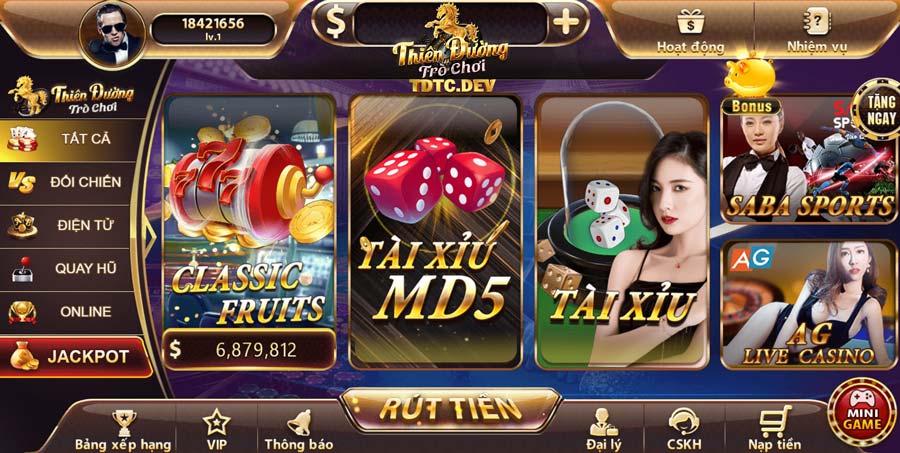 TDTC ✔️ Thiên Đường Trò Chơi ⭐️ Trang Chủ Nhận Gift Code 22 giao-diện-tdtc