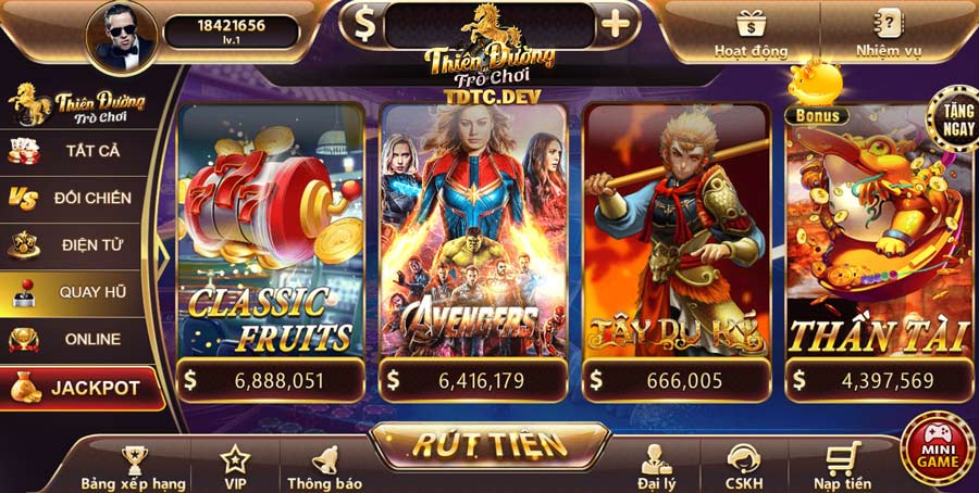 TDTC ✔️ Thiên Đường Trò Chơi ⭐️ Trang Chủ Nhận Gift Code 25 giao-diện-tdtc