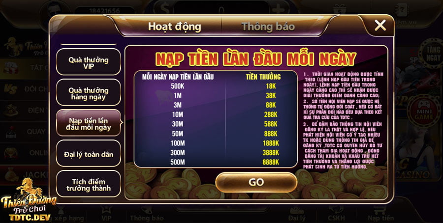 TDTC ✔️ Thiên Đường Trò Chơi ⭐️ Trang Chủ Nhận Gift Code 24 nạp-lần-đầu tdtc